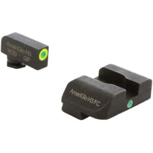AmeriGlo GL301 i-Dot Sight Set for Glock Green Tritium LumiGreen Outline Front Sight-Green Tritium Rear Sight
