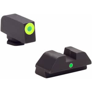 AmeriGlo GL305 i-Dot Sight Set for Glock Green Tritium LumiGreen Outline Front Sight-Green Tritium Rear Sight
