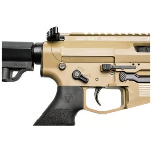 Juggernaut Tactical AR ambidextrous adjustable safety selector 45° black with 303 stainless shaft and 6061-T6 aluminum levers