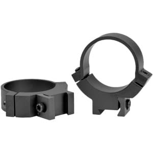Warne 731M 30mm medium matte steel rimfire scope rings, fits 3/8 or 11mm dovetails