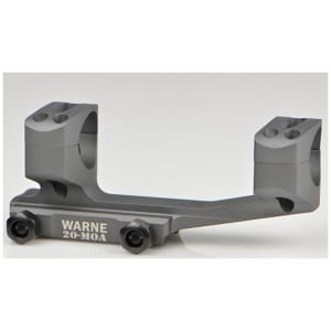 Warne 34mm MSR 20MOA extended skeletonized scope mount in tactical gray