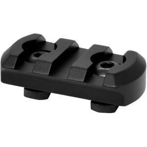 Warne M-LOK 3-slot black rail Picatinny accessory mount