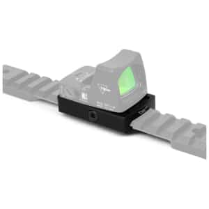 Warne Red Dot Riser low-profile reflex mount for Picatinny rails in black anodized finish