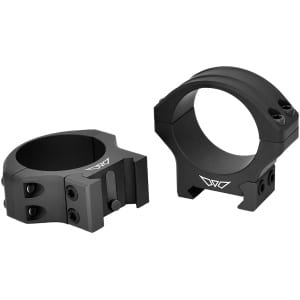Warne HyperLite 1 inch Medium MSR Mount, matte black, 1in tube