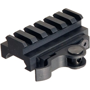 AimShot Picatinny quick-release rail adapter, 14mm riser, matte aluminum