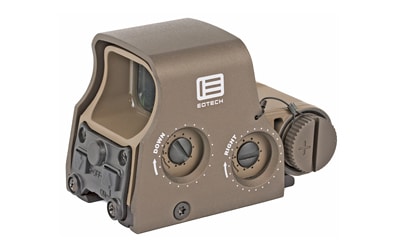 EOTECH XPS2-2 holographic sight in tan showing the reticle window and rear controls