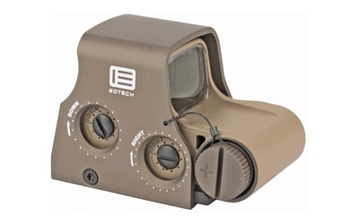 EOTECH XPS2-2 holographic sight in tan showing the reticle window and rear controls