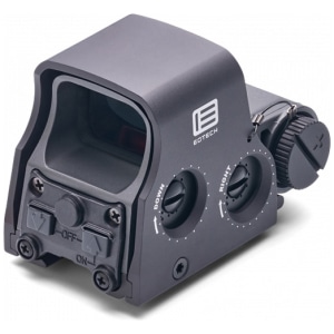 EOTECH XPS2 grey holographic sight with 1 MOA dot mounted on a Picatinny rail