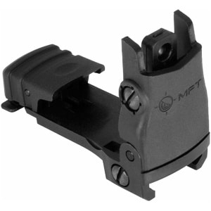 Mission First Tactical BUPSWR Flip Up Rear Sight Black Folding AR-Platform
