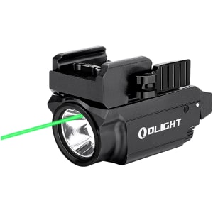 Olight Baldr Mini black weapon light with green laser and universal rail mount