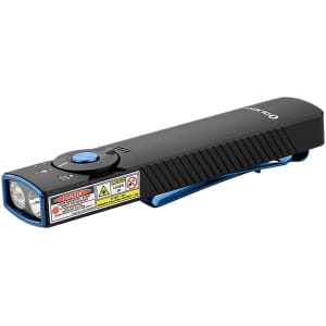 Olight Arkfeld Pro flashlight, black — 1,300 lumens white LED, UV light and green laser