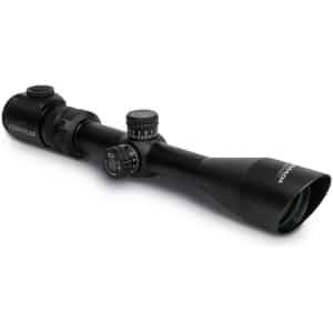 Konus Armada 4x-16x50mm 30mm SFP rifle scope in black, side view