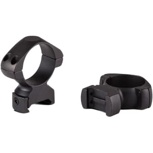 Konus 2-piece steel 1-inch low scope rings in matte black for Picatinny/Weaver mount