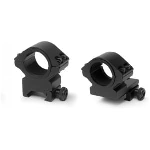 Konus 2-piece 30mm low riflescope rings with quick-release lever in matte black for Weaver/Picatinny rails