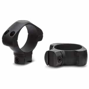 Konus 2-piece 30mm low steel scope rings for airguns and .22 rails, black