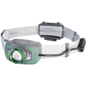 Police Security Ryder Twin Power Headlamp 410/800 Lumens Gray front angle