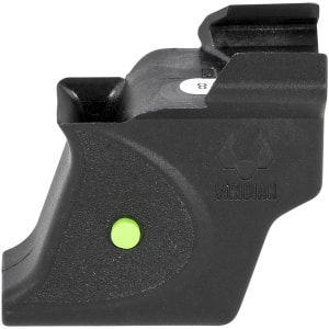 Viridian E-Series green laser sight for Ruger 5.7 mounted on trigger guard, black finish