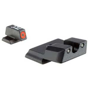 HD XR SIGHTS - S&W M&P SHIELD, SHIELD PLUS, SHIELD 2.0, FRONT ORANGE OUT/GREEN TRIT, REAR BLACK OUT/GREEN TRIT