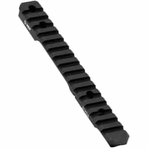 MDT 11 inch 20 MOA Picatinny scope rail for Remington 700 SA in black anodized aluminum