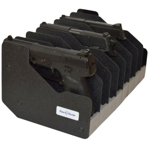 Altus Brands Benchmaster 8-gun pistol rack for organized pistol storage