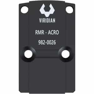 Viridian RFX45 RMR mounting adapter, black anodized, RMR/SRO footprint
