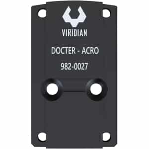 Viridian RFX45 Docter mounting adapter, black anodized 6061-T6 aluminum