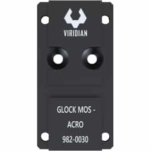 Viridian RFX45 Glock MOS mounting adapter plate, black anodized, AIMPOINT ACRO footprint