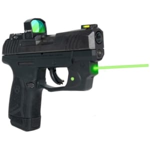 Viridian E Series green laser sight for Ruger MAX-9 with Kydex IWB right-hand holster