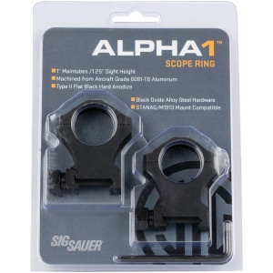 Sig Sauer Alpha 1 1-inch extra high scope rings, matte black finish