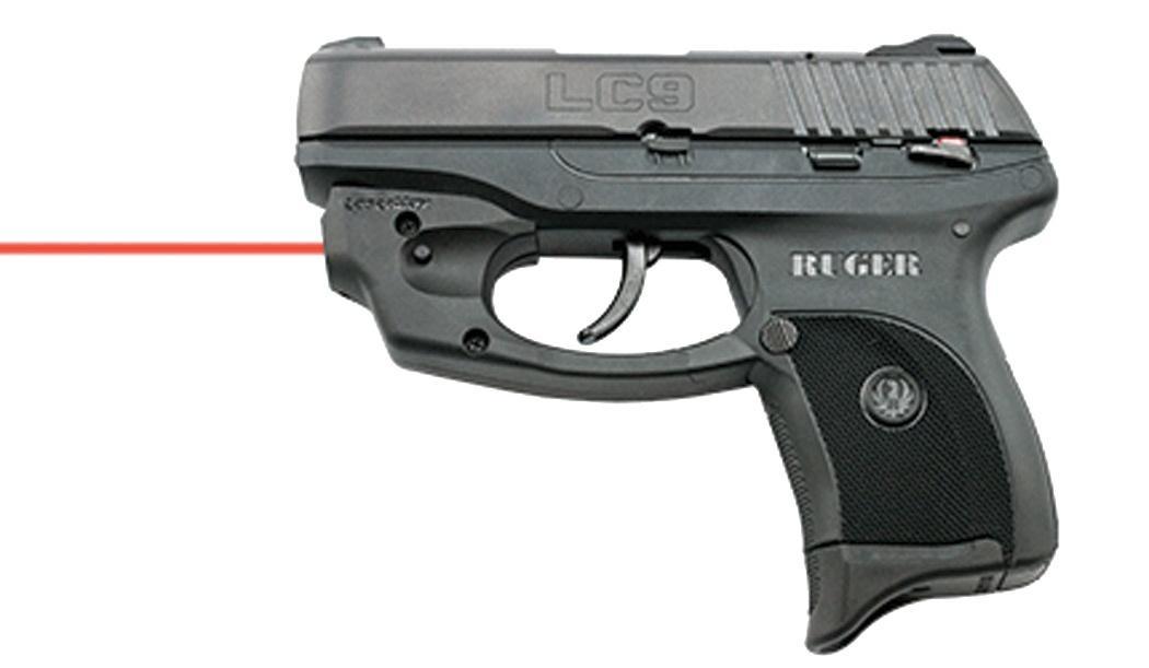 LaserMax CenterFire CF-LC9 red trigger-guard laser sight for Ruger LC9 series, black