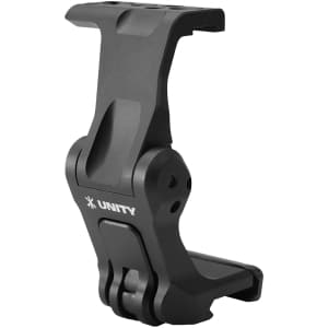 Unity Tactical FAST FTC Omni magnifier mount in black with FAST QD lever