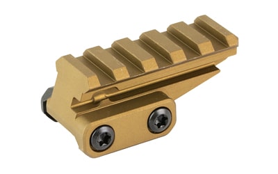 Unity Tactical FAST Accessory Riser Flat Dark Earth on Picatinny rail with cable routing slot