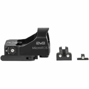 Meprolight Micro RDS Kit 1x 3 MOA red dot sight with QD adapter and backup self-illuminated sights