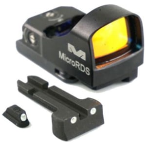 Meprolight Mepro Micro RDS kit with quick-detach adapter and TruDot backup sights