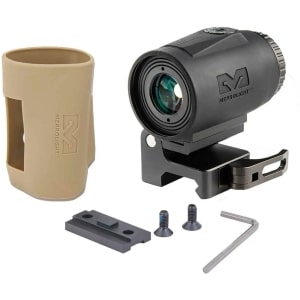 Meprolight MMX4 4x 24mm micro magnifier with quick-flip Picatinny mount, black