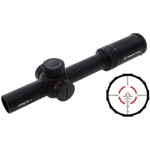 Crimson Trace Hardline Pro 1-6x24 30mm riflescope in black with competition illuminated reticle