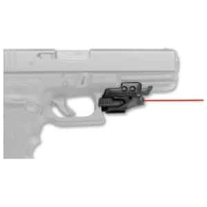 Crimson Trace CMR-201 Rail Master red laser sight mounted on an accessory rail, black finish