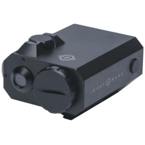 Sightmark LoPro Mini green laser sight matte black mounted on Picatinny rail