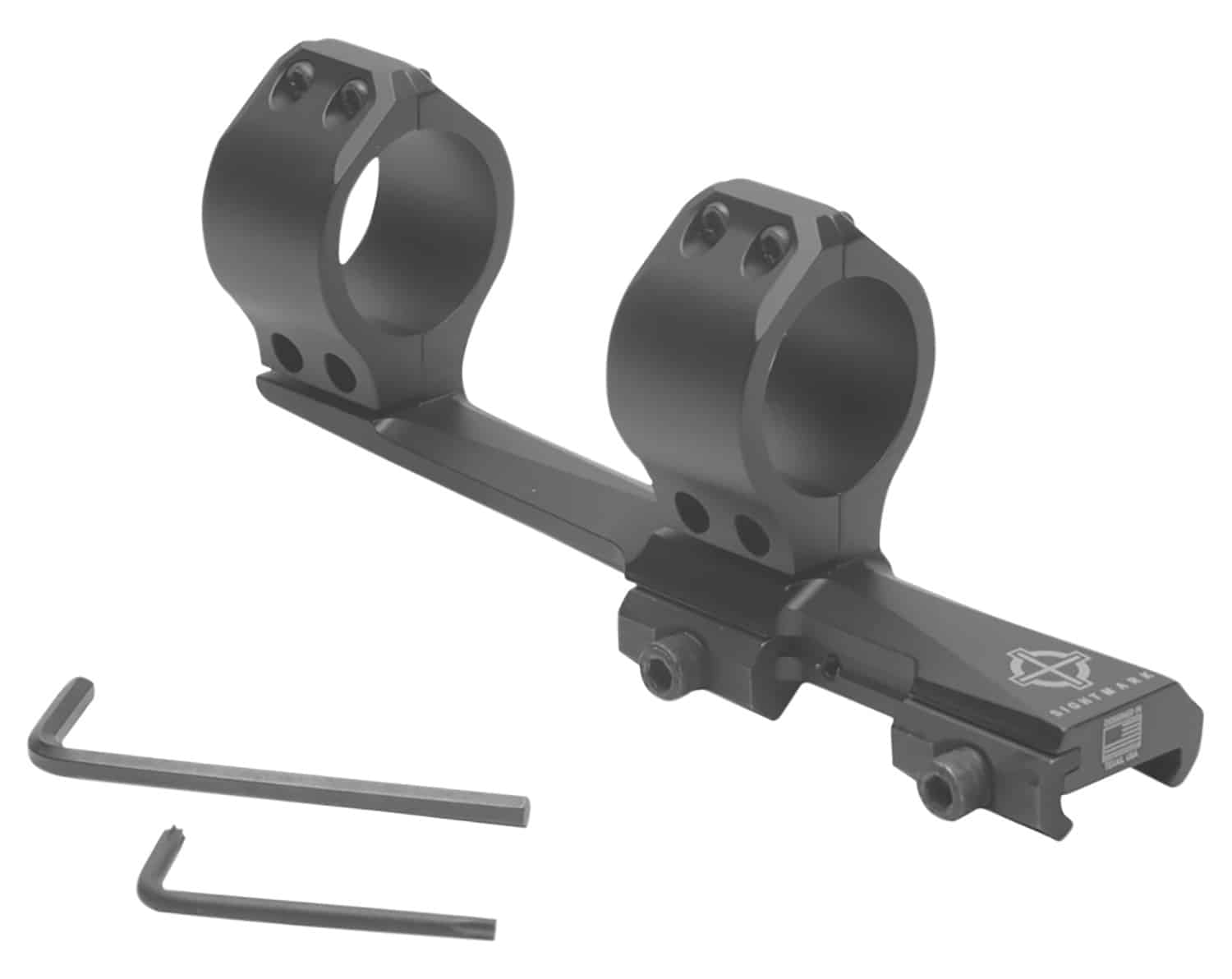 Sightmark 30mm cantilever scope mount, QD Picatinny, 20 MOA, matte black