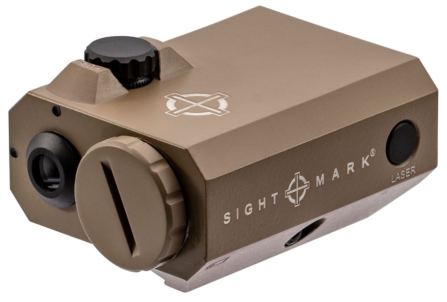 Sightmark LoPro SM25016DE green laser sight in Flat Dark Earth mounted on Picatinny rail