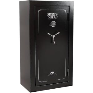 Sports Afield Preserve SECSA5932P black textured steel gun safe, 59x32x20, holds 32 + 6 firearms