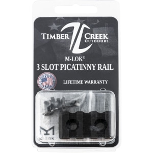Timber Creek Outdoors M-LOK 3 Slot Picatinny Rail, black anodized, CNC-machined aluminum