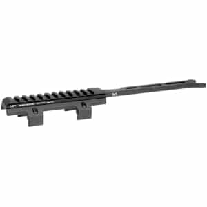 Midwest Industries HK MP5 Picatinny top rail M-LOK black, angled view