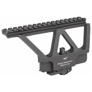 Midwest Industries MI AK side railed scope mount with 6.75 inch 1913 Picatinny rail, black