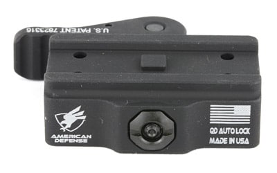 American Defense AD-T1 low quick-release mount for Aimpoint Micro T1/T2, black aluminum