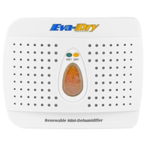 Eva-Dry Renewable Mini Dehumidifier Model 333 in white for safes and enclosed spaces
