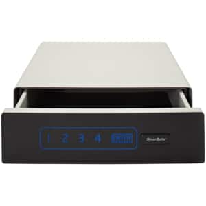 Hornady SnapSafe GlideVault electronic pistol safe with keypad and spring-assisted slide-out drawer, 15.9 x 12.2 x 4.4 in