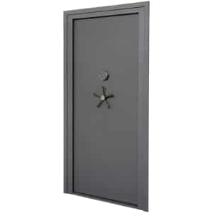 SnapSafe Premium Vault Door 36x80 Dark Gray front view with digital keypad