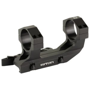 Riton 34mm QD cantilever scope mount, black anodized 34mm rings for Picatinny/Weaver