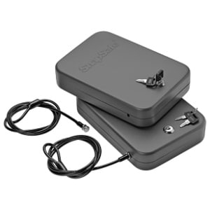 SnapSafe XL Lock Box 2-Pack keyed alike black steel 10x7x2